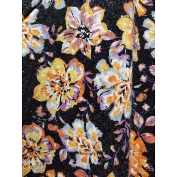 Philosophy Woman 2X Dark Floral V-neck Top Plus Size Fall Colors Comfy Soft - Picture 3 of 7